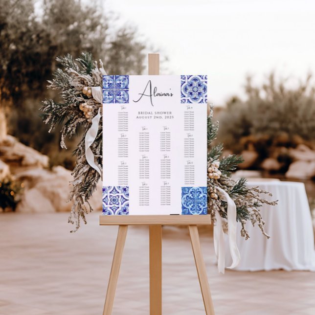 Italian Maiolica Seating Chart | Bridal Shower (Creator Uploaded)