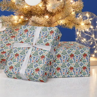 Italian Majolica Christmas Wrapping Paper