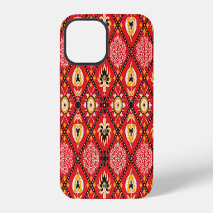 Italian Majolica: Embroidered Floral Tile. iPhone 12 Case