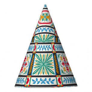 Italian Majolica Embroidery: Mediterranean Floral Party Hat