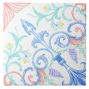 Italian Majolica Fruit  Tile