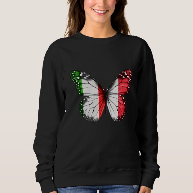 Italian Maltese Flag Butterfly Sweatshirt (Front)