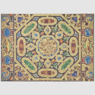 Italian Marble Carpet Gold Blue Green Decoupage  Tissue Paper