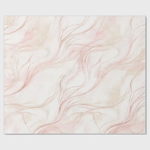 Italian Marble Rose Gold Wrapping Paper