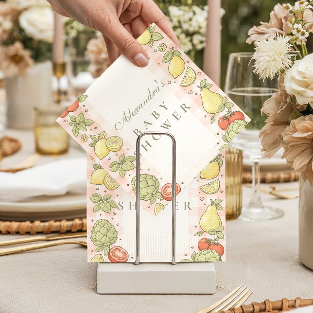 Italian Market Produce Baby Shower Napkin (Creator Uploaded)