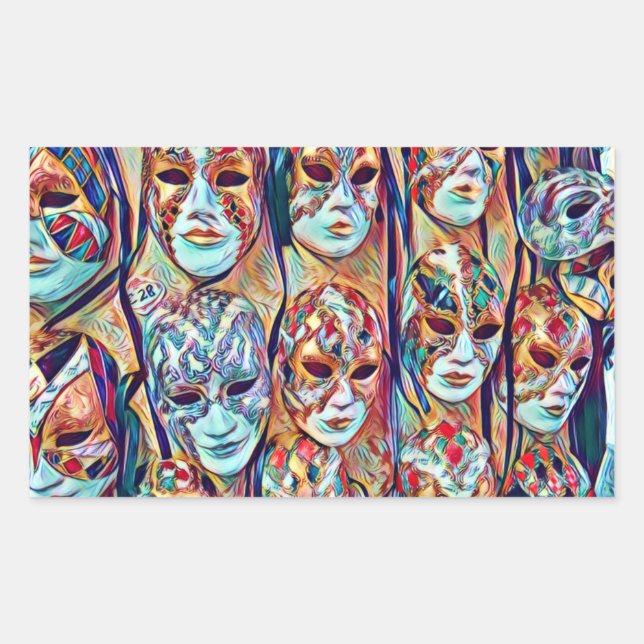 Italian Masks Venice Stickers (Front)