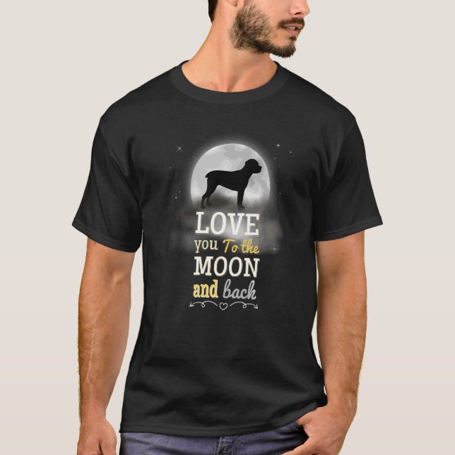 Italian Mastiff Cane Corso Love To The Moon T-Shirt (Front)