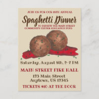 Italian Meatballs Spaghetti Dinner Charity Event