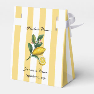 Italian Mediterranean Citrus Lemon Orange Wedding Favour Box