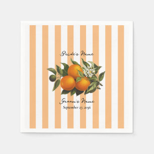 Italian Mediterranean Citrus Lemon Orange Wedding Napkin