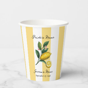 Italian Mediterranean Citrus Lemon Orange Wedding Paper Cups