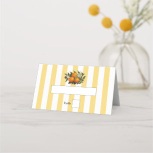 Italian Mediterranean Citrus Lemon Orange Wedding Place Card
