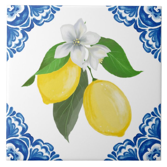 Italian Mediterranean Lemon Tile (Front)