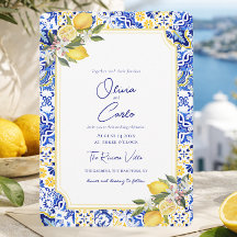 Italian Mediterranean Tile & Lemon Wedding
