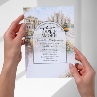 Italian Milan That’s Amore Bridal Shower Invitation