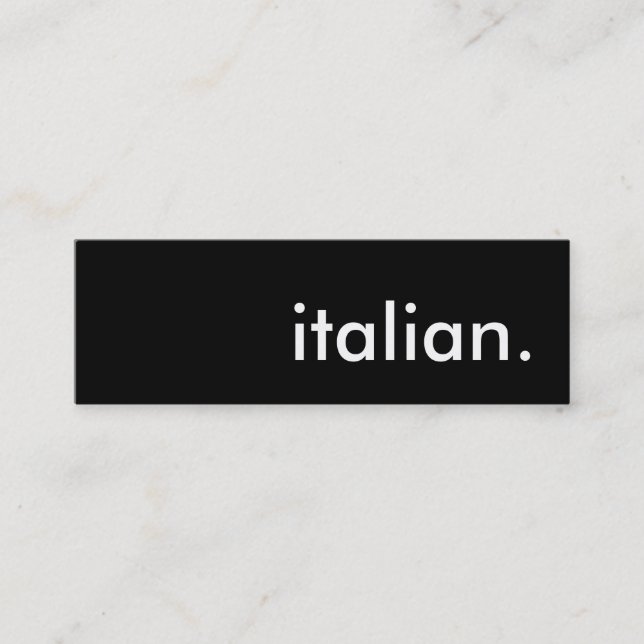 italian. mini business card (Front)