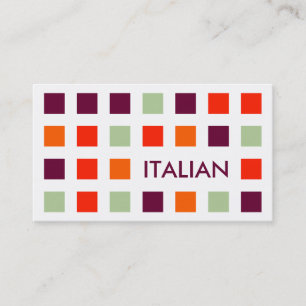 ITALIAN (mod squares) Business Card