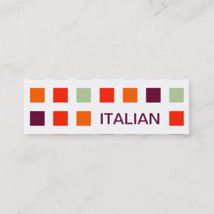 ITALIAN (mod squares) Mini Business Card