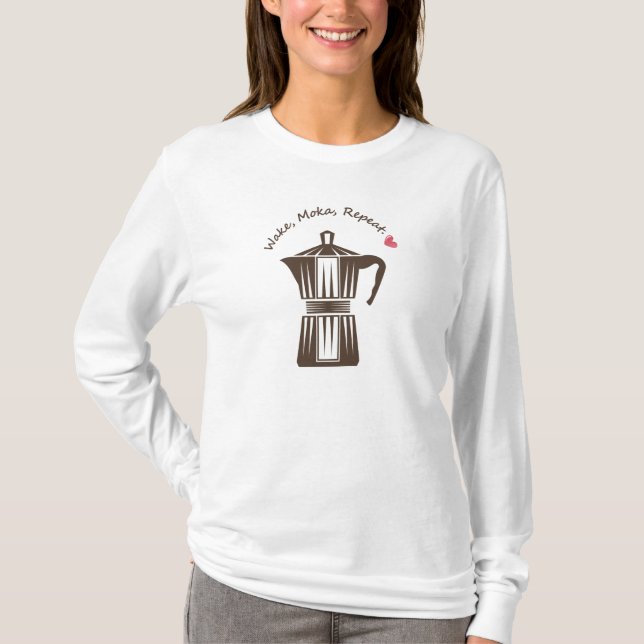 Italian Moka Coffee Pot T-Shirt (Front)