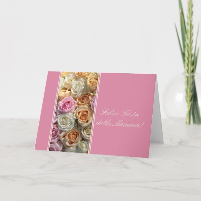 Italian Mother's Day rose card (Front)