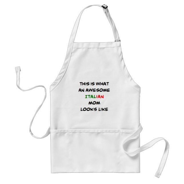 italian mum, awesome standard apron (Front)