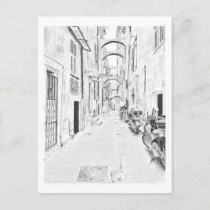 Italian Narrow Street Poster Postcard