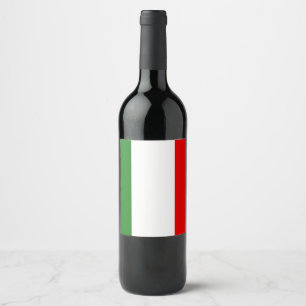 Italian National Flag Wine Label