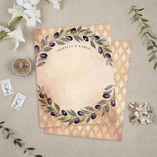 Italian Olive Branches Thank You Card