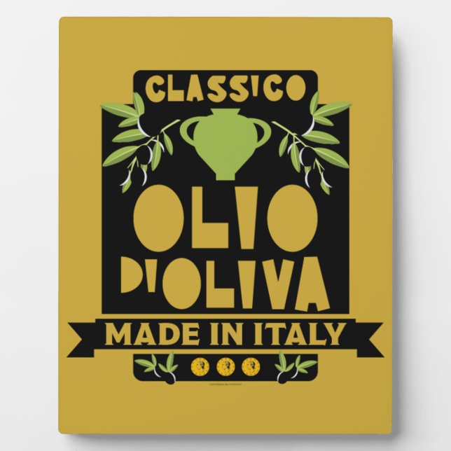  Italian Olive Oil Cooking Plaque (Front)