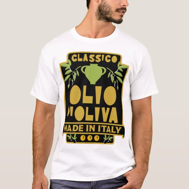  Italian Olive Oil Cooking T-Shirt (Front)