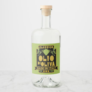 Italian Olive Oil Wall Art Liquor Bottle Label