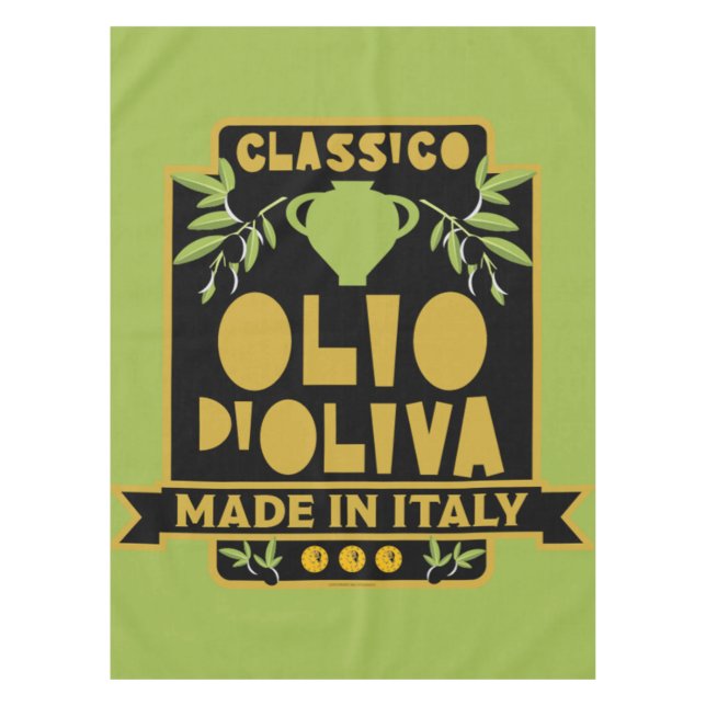  Italian Olive Oil Wall Art Tablecloth (Front)