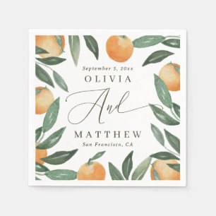 Italian Orange Wedding   Rustic Citrus Garden Napkin