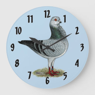 Italian Owl Grizzle Pigeon Large Clock