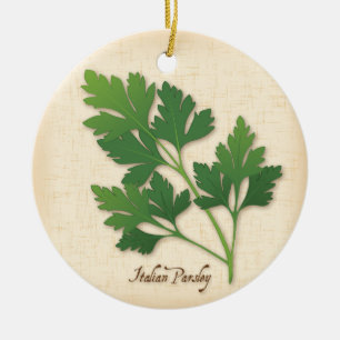 Italian Parsley Herb Ceramic Tree Decoration
