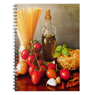 Italian pasta arrabbiata notebook