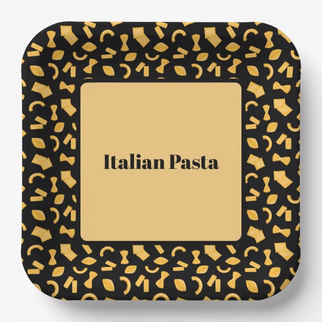 Italian Pasta Paper Plate (Front)
