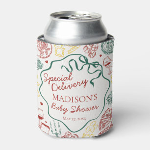 Italian Pasta Special Delivery Baby Shower Favor Can Cooler