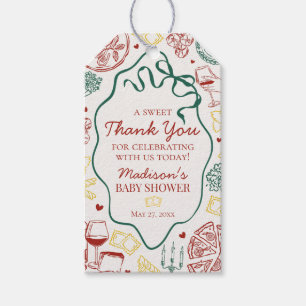 Italian Pasta Special Delivery Baby Shower Favor Gift Tags