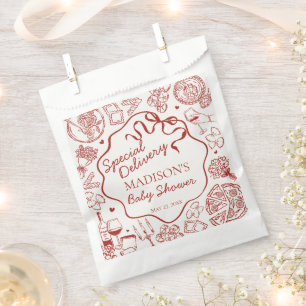 Italian Pasta Special Delivery Baby Shower Favour Bags