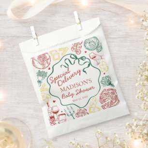 Italian Pasta Special Delivery Baby Shower Favour Bags