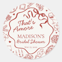 Italian Pasta Thats Amore Bridal Shower Seal