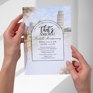 Italian Pisa That’s Amore Bridal Shower Invitation