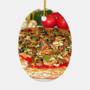 Italian Pizza Ceramic Tree Decoration