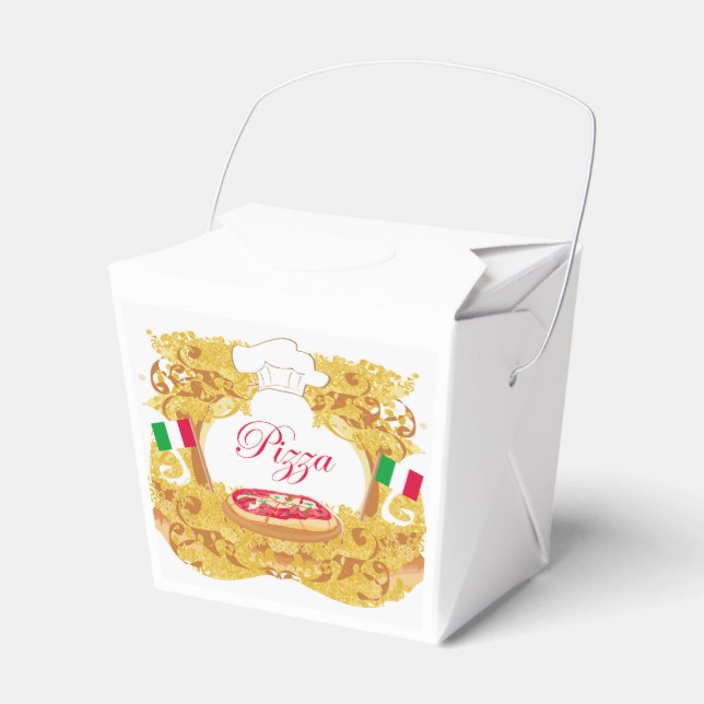 Italian pizza Favor Box (Front Side)