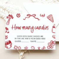 Italian Pizza Guess How Many Candies Game Ticket