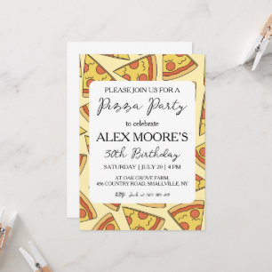 italian pizza party invitations