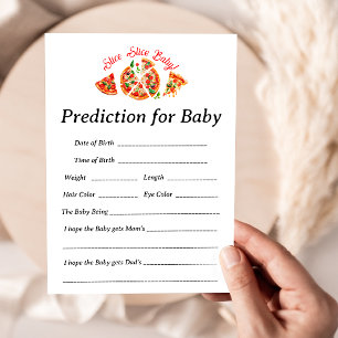 Italian Pizza Party Slice Baby Shower Prediction