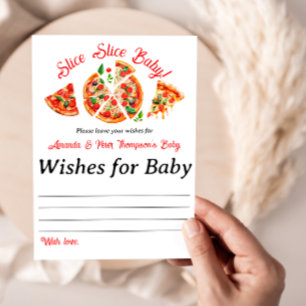 Italian Pizza Party Slice Slice Baby Shower Game Invitation