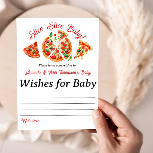 Italian Pizza Party Slice Slice Baby Shower Game Invitation (Creator Uploaded)